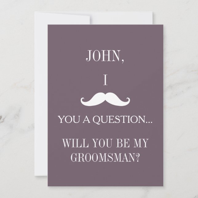 Invitation Serez-vous mon Groomsman ? (Devant)