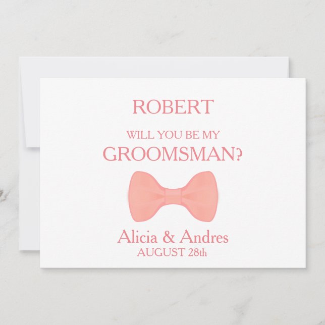 Invitation Serez-vous mon Groomsman ? (Devant)
