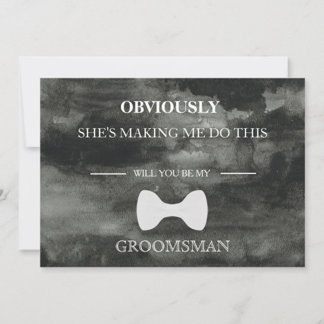 Invitation Serez-Vous Mon Groomsman ? (Devant)