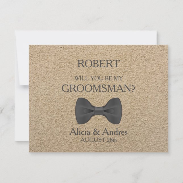 Invitation Serez-vous mon Groomsman ? (Devant)
