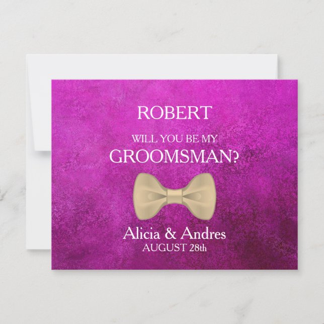 Invitation Serez-vous mon Groomsman ? (Devant)