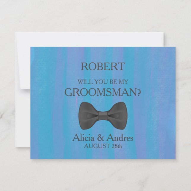 Invitation Serez-vous mon Groomsman ? (Devant)