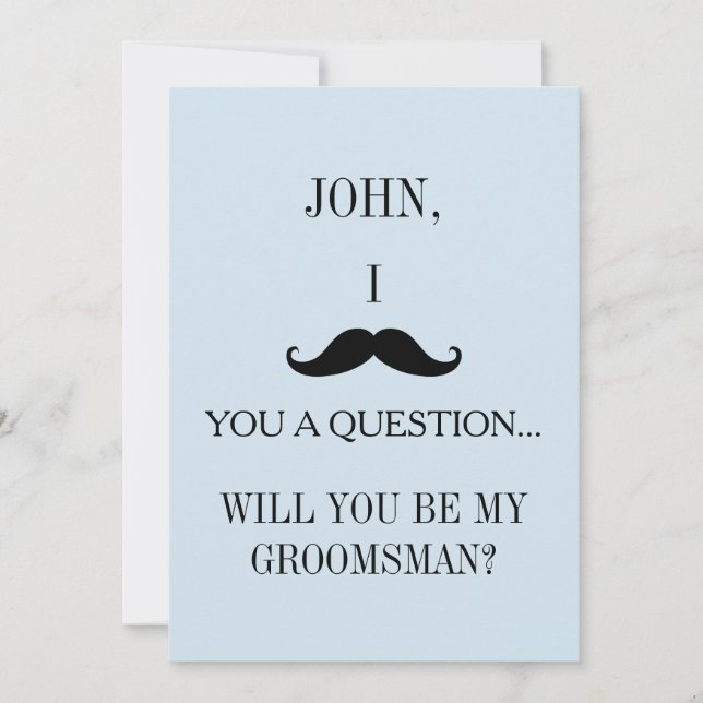 Invitation Serez-vous mon Groomsman ? (Devant)