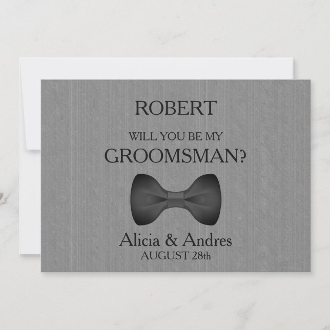 Invitation Serez-vous mon Groomsman ? (Devant)
