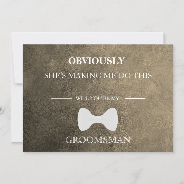 Invitation Serez-Vous Mon Groomsman ? (Devant)