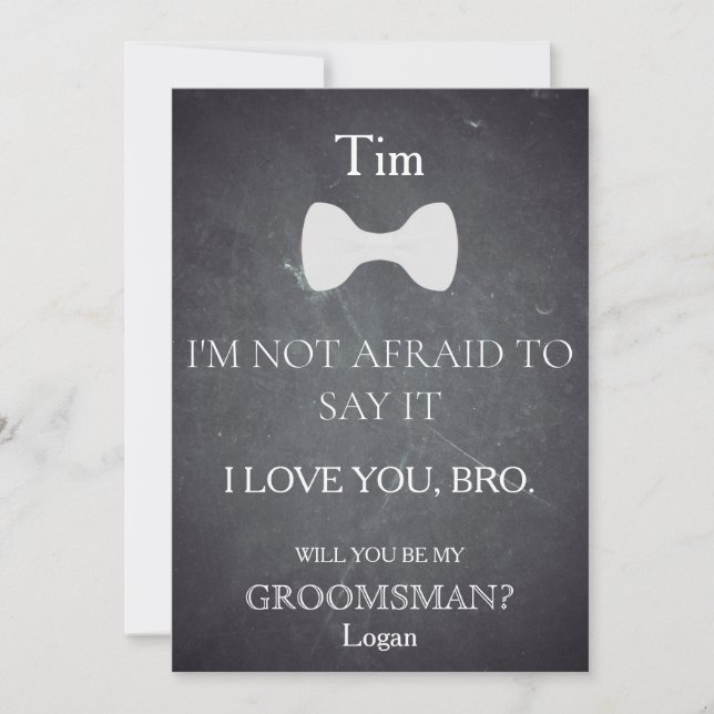 Invitation Serez-Vous Mon Groomsman ? (Devant)
