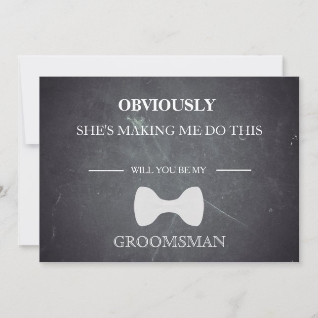 Invitation Serez-Vous Mon Groomsman ? (Devant)