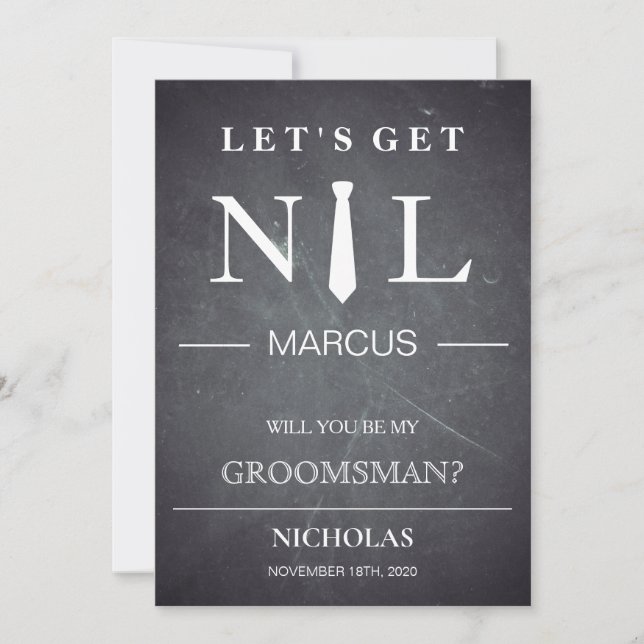 Invitation Serez-Vous Mon Groomsman ? (Devant)