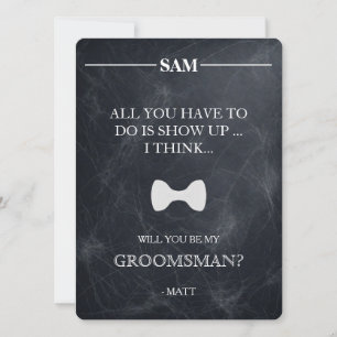 Invitation Serez-Vous Mon Groomsman ?