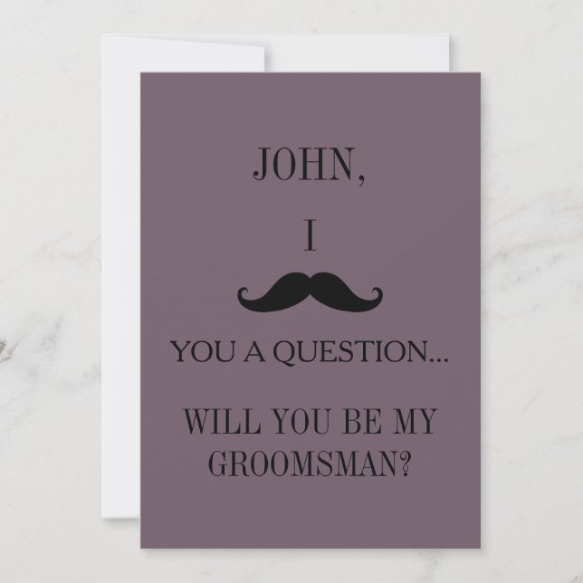 Invitation Serez-vous mon Groomsman ? (Devant)