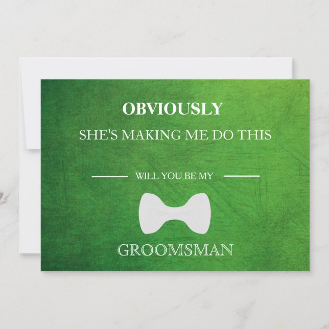 Invitation Serez-Vous Mon Groomsman ? (Devant)