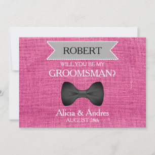 Invitation Serez-vous mon Groomsman avec Bow ?