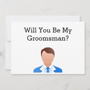 Invitation Serez-vous mon Groomsman avec l'image de l'homme