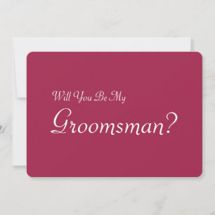 Invitation Serez-vous mon Groomsman avec l'image de l'homme