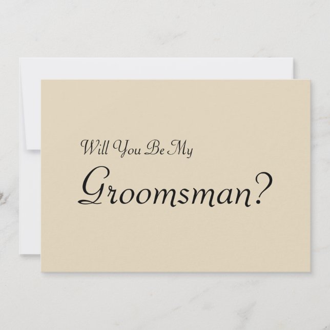 Invitation Serez-vous mon Groomsman avec Man Image (Devant)