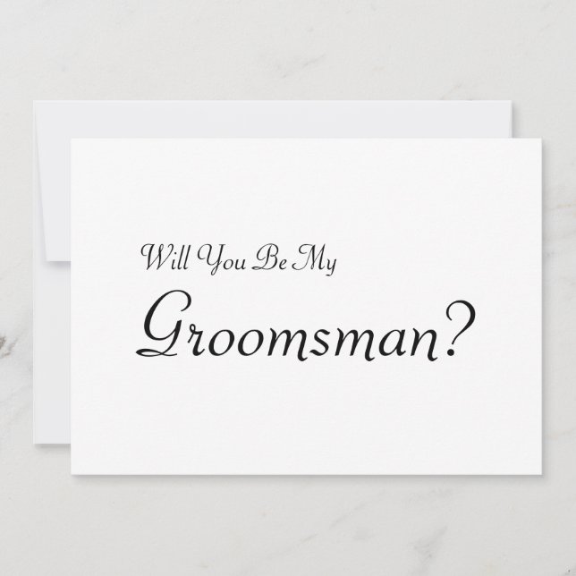 Invitation Serez-vous mon Groomsman avec Man Image (Devant)