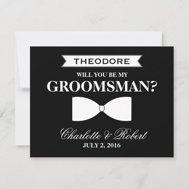 Invitation Serez-vous mon Groomsman ? | Groomsman (Devant)