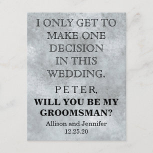 Invitation Serez-vous mon Groomsman ?Personnalisé
