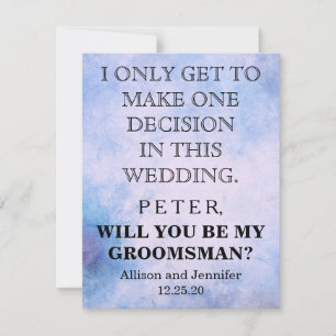 Invitation Serez-vous mon Groomsman ? Personnalisé