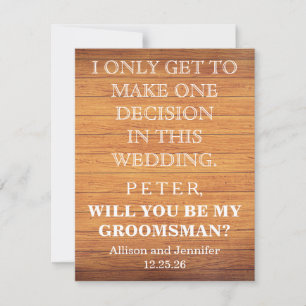 Invitation Serez-vous mon Groomsman ? Personnalisé