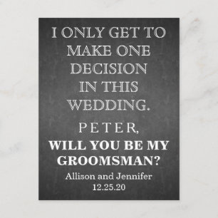 Invitation Serez-vous mon Groomsman ?Personnalisé