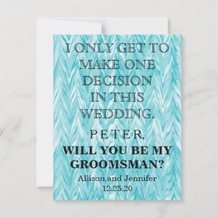 Invitation Serez-vous mon Groomsman ? Personnalisé
