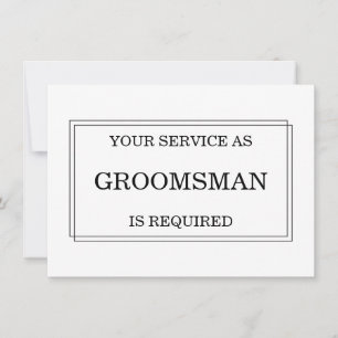 Invitation Serez-vous mon Groomsman ? Personnalisé