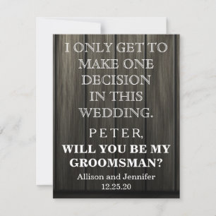 Invitation Serez-vous mon Groomsman ?Personnalisé