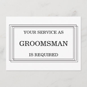 Invitation Serez-vous mon Groomsman ?Personnalisé