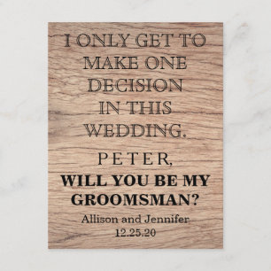 Invitation Serez-vous mon Groomsman ? Personnalisé