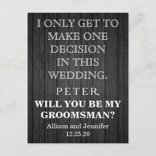 Invitation Serez-vous mon Groomsman ? Personnalisé