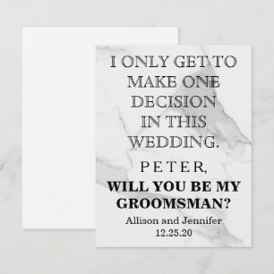 Invitation Serez-vous mon Groomsman ?Personnalisé