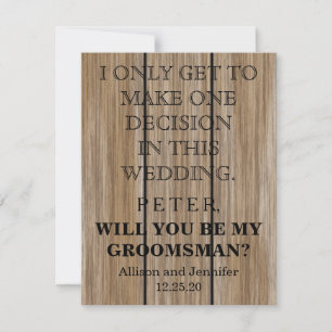 Invitation Serez-vous mon Groomsman ? Personnalisé