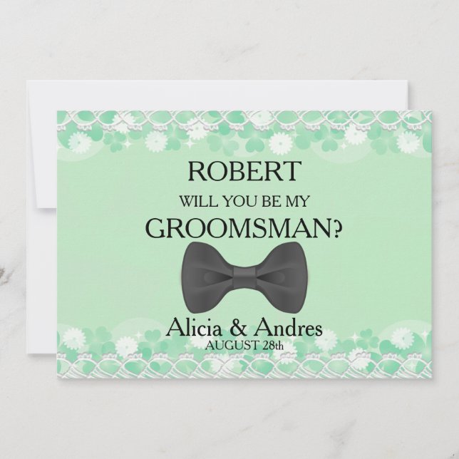 Invitation Serez-vous mon Groomsman ? Proposition (Devant)