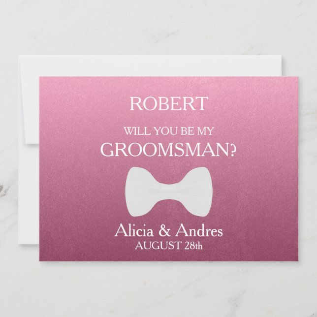 Invitation Serez-vous mon Groomsman ? Proposition (Devant)