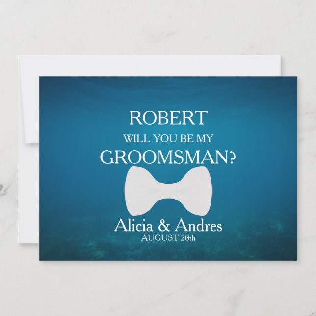 Invitation Serez-vous mon Groomsman ? Proposition (Devant)