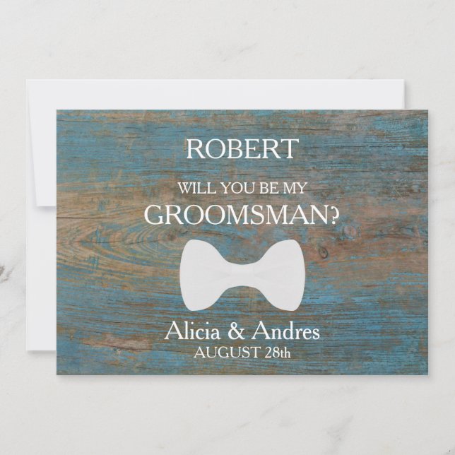 Invitation Serez-vous mon Groomsman ? Proposition (Devant)