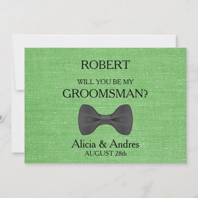 Invitation Serez-vous mon Groomsman ? Proposition (Devant)