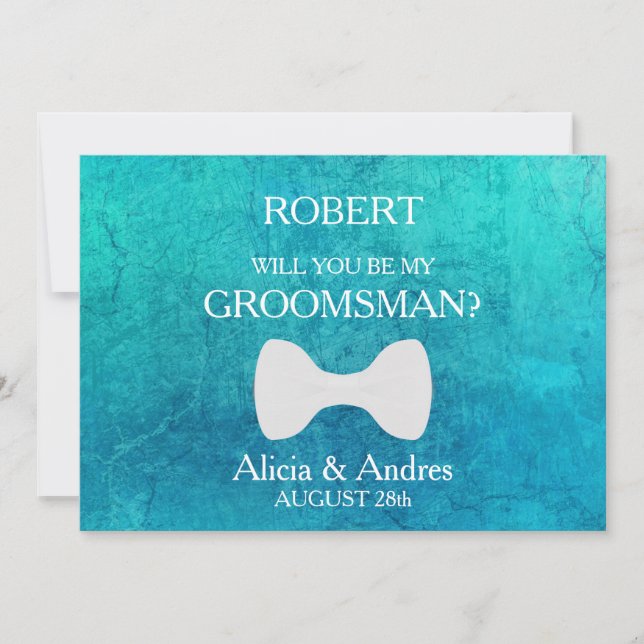 Invitation Serez-vous mon Groomsman ? Proposition (Devant)