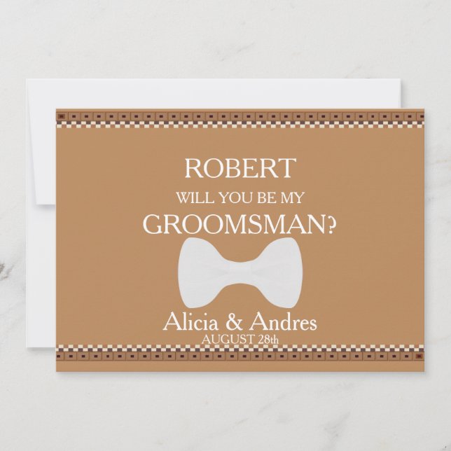 Invitation Serez-vous mon Groomsman ? Proposition (Devant)