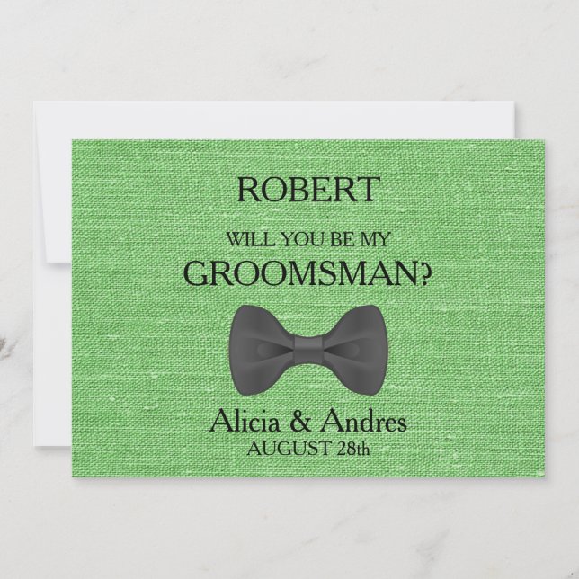 Invitation Serez-vous mon Groomsman ? Proposition (Devant)