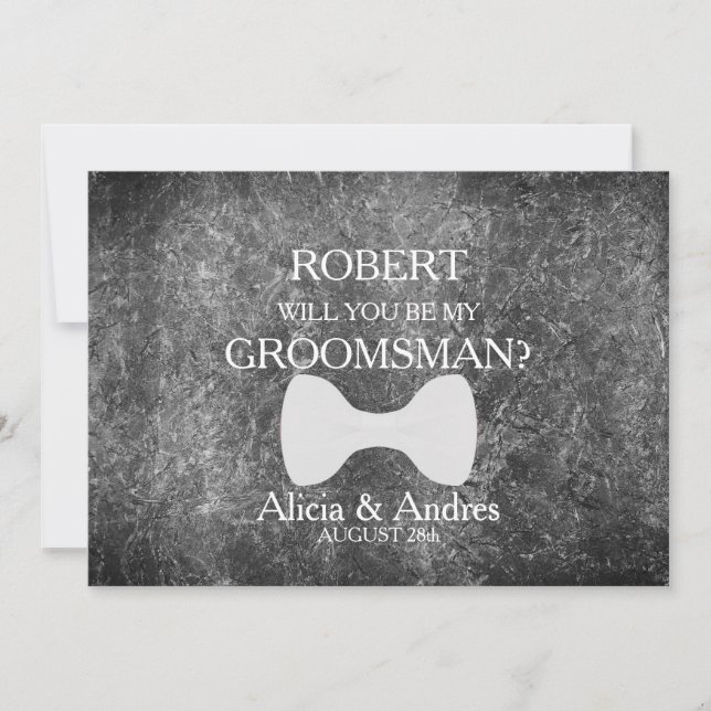Invitation Serez-vous mon Groomsman ? Proposition (Devant)
