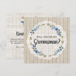 Invitation Serez-Vous Mon Groomsman Russe Boho Flèches