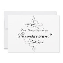 Serez-Vous Mon Groomswoman Noir Et Blanc