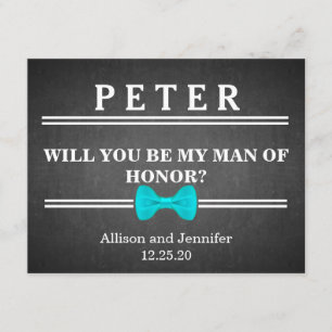 Invitation Serez-vous mon homme d'honneur ?Personnalisé