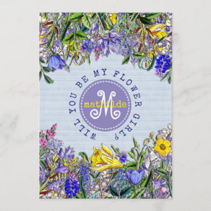 Invitation Serez-Vous Mon Mariage Fleur sauvage Flower Girl