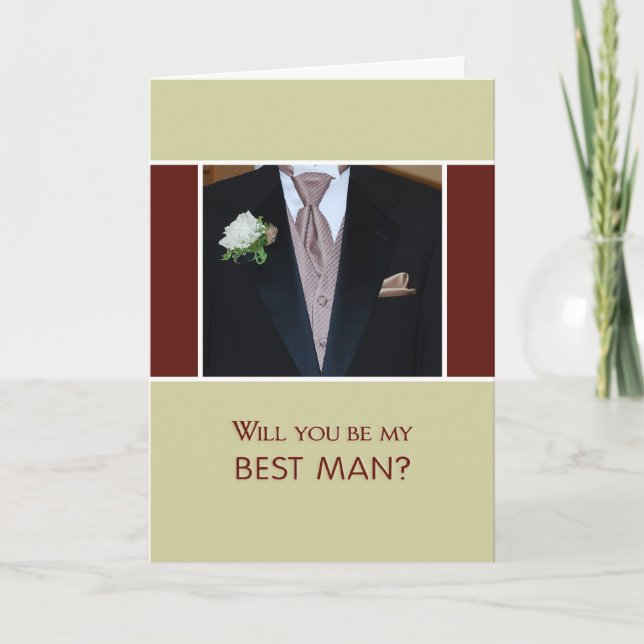 Invitation Serez-Vous Mon Meilleur Homme ? (Devant)
