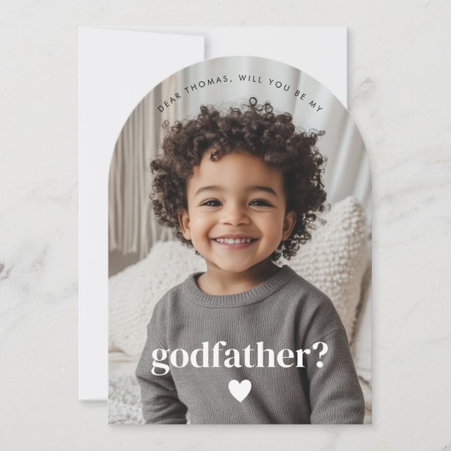 Invitation Serez-Vous Mon Parrain Photo Proposition (Devant)