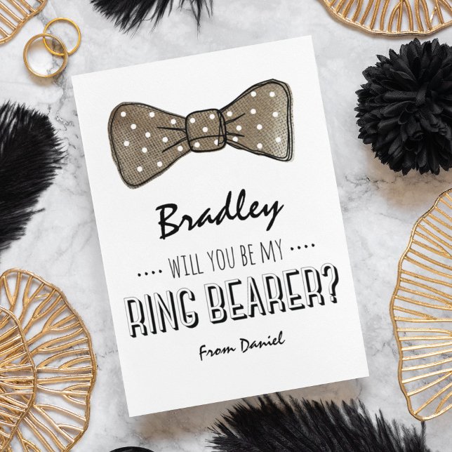 Invitation Serez-Vous Mon Porteur De Bague ? | Mariage rustiq (Créateur téléchargé)