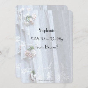 Invitation Serez-Vous Mon Porteur De Train Vintage Dentelle I